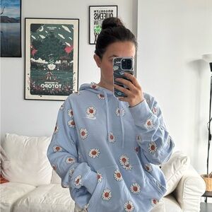 Floral Blue Hoodie - Nike